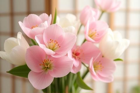 春の桜とチューリップのブーケ